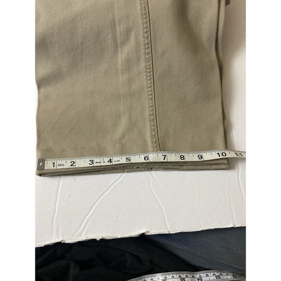 J Crew Giant Fit Mens Chino Pants Size 34 Beige Khaki 100% Cotton Tapered Preppy - Picture 9 of 14